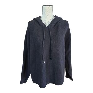 Cyrus Black Hooded Long Sleeve Knit Sweater XL